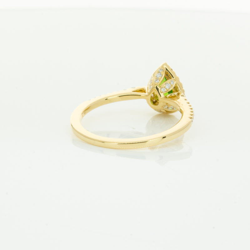 18ct Yellow Gold .74ct Tsavorite & Diamond Mini Sierra Ring-Ring-Walker & Hall