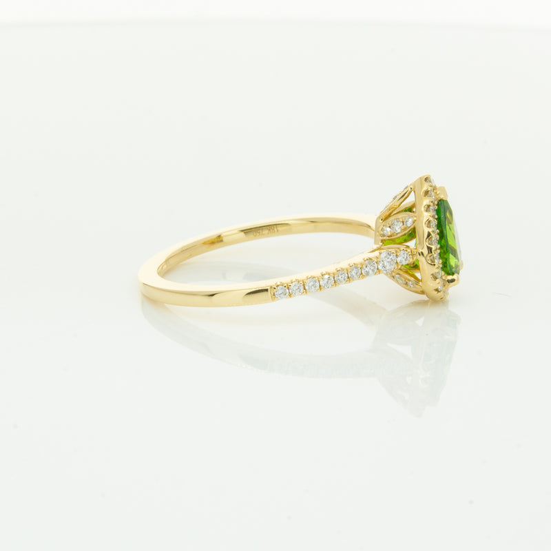 18ct Yellow Gold .74ct Tsavorite & Diamond Mini Sierra Ring-Ring-Walker & Hall