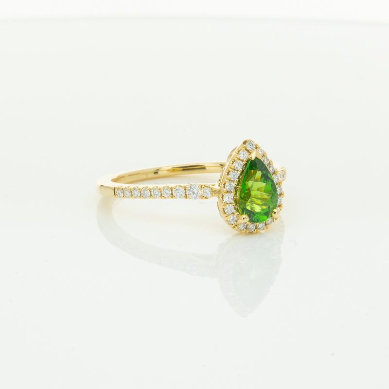 18ct Yellow Gold .74ct Tsavorite & Diamond Mini Sierra Ring-Ring-Walker & Hall