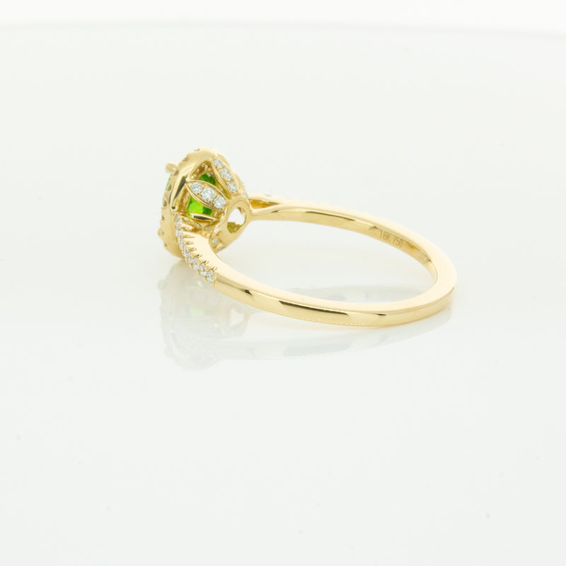 18ct Yellow Gold .94ct Tsavorite & Diamond Mini Sierra Ring-Ring-Walker & Hall