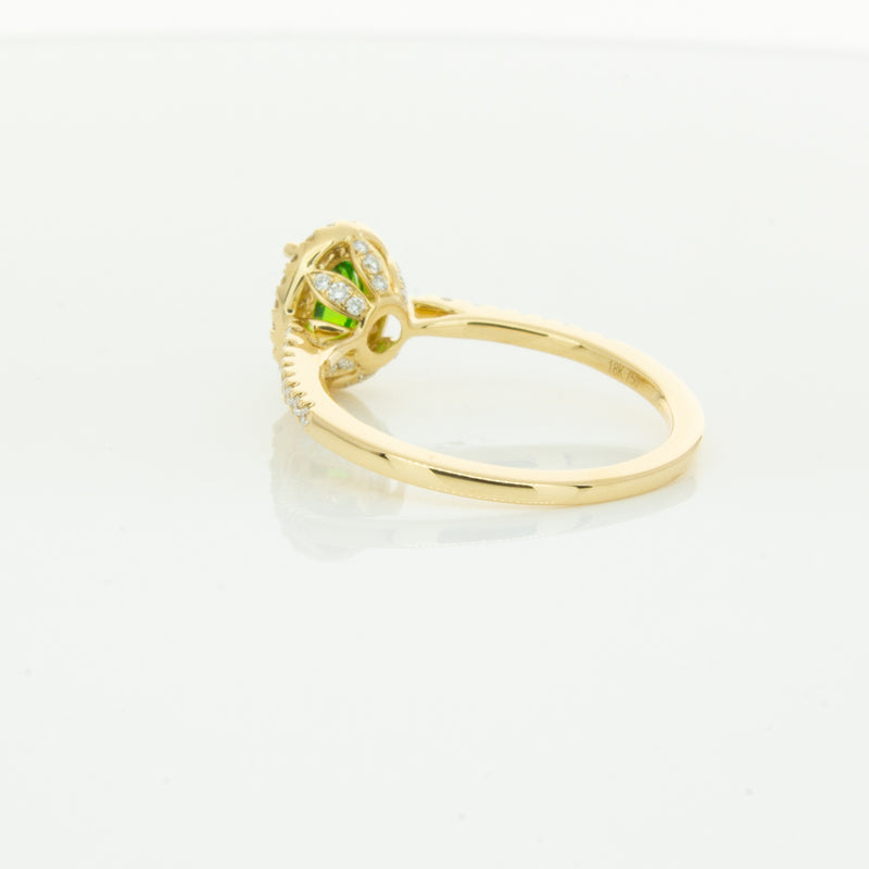 18ct Yellow Gold .94ct Tsavorite & Diamond Mini Sierra Ring-Ring-Walker & Hall