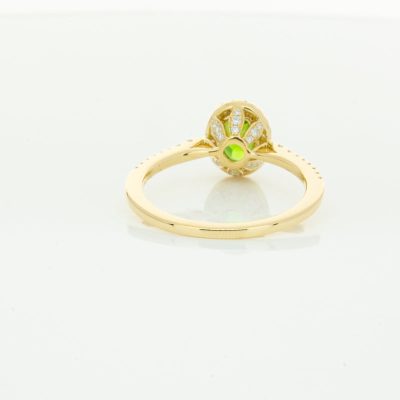 18ct Yellow Gold .94ct Tsavorite & Diamond Mini Sierra Ring-Ring-Walker & Hall
