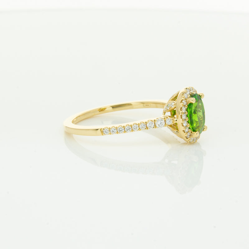 18ct Yellow Gold .94ct Tsavorite & Diamond Mini Sierra Ring-Ring-Walker & Hall