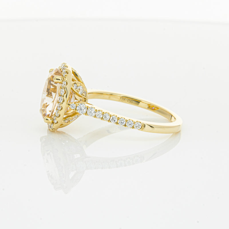 18ct Yellow Gold 4.01ct Pink Sapphire & Diamond Sierra Ring-Ring-Walker & Hall