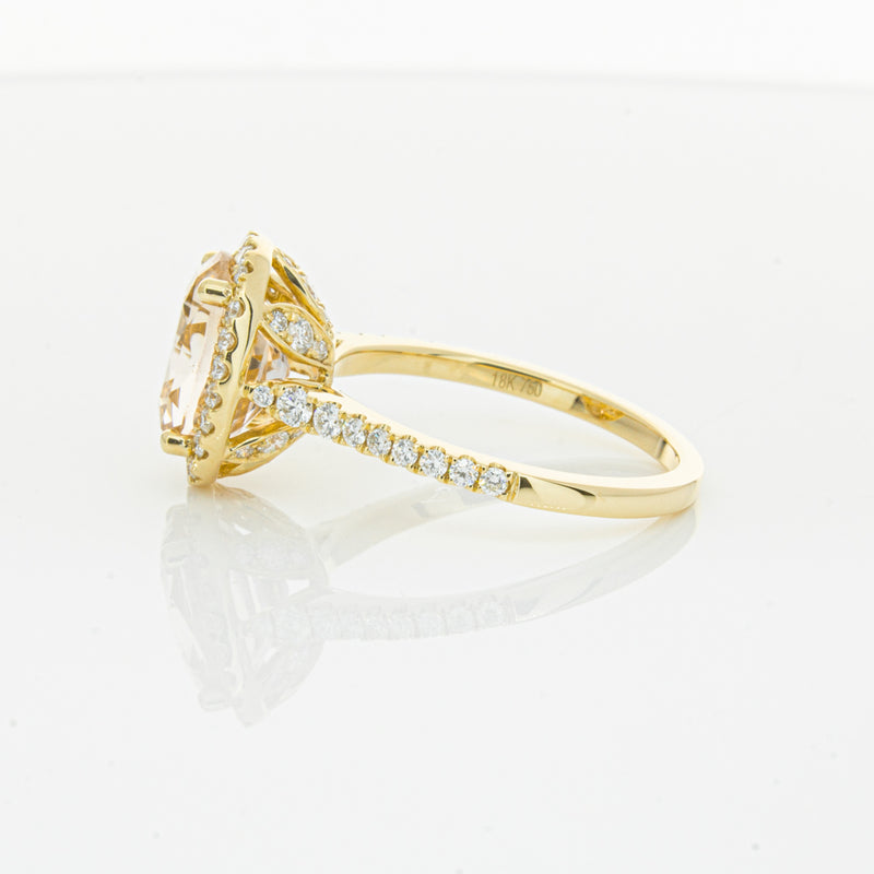 18ct Yellow Gold 4.01ct Pink Sapphire & Diamond Sierra Ring-Ring-Walker & Hall