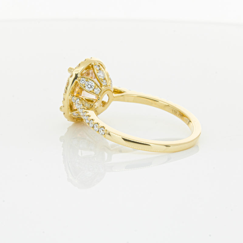 18ct Yellow Gold 4.01ct Pink Sapphire & Diamond Sierra Ring-Ring-Walker & Hall