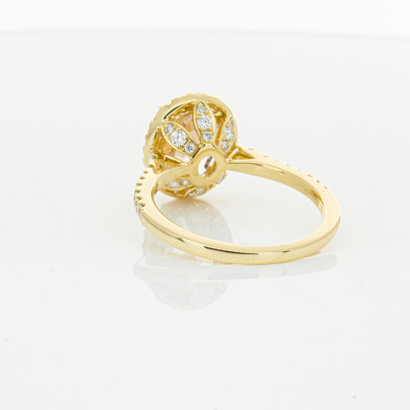 18ct Yellow Gold 4.01ct Pink Sapphire & Diamond Sierra Ring-Ring-Walker & Hall