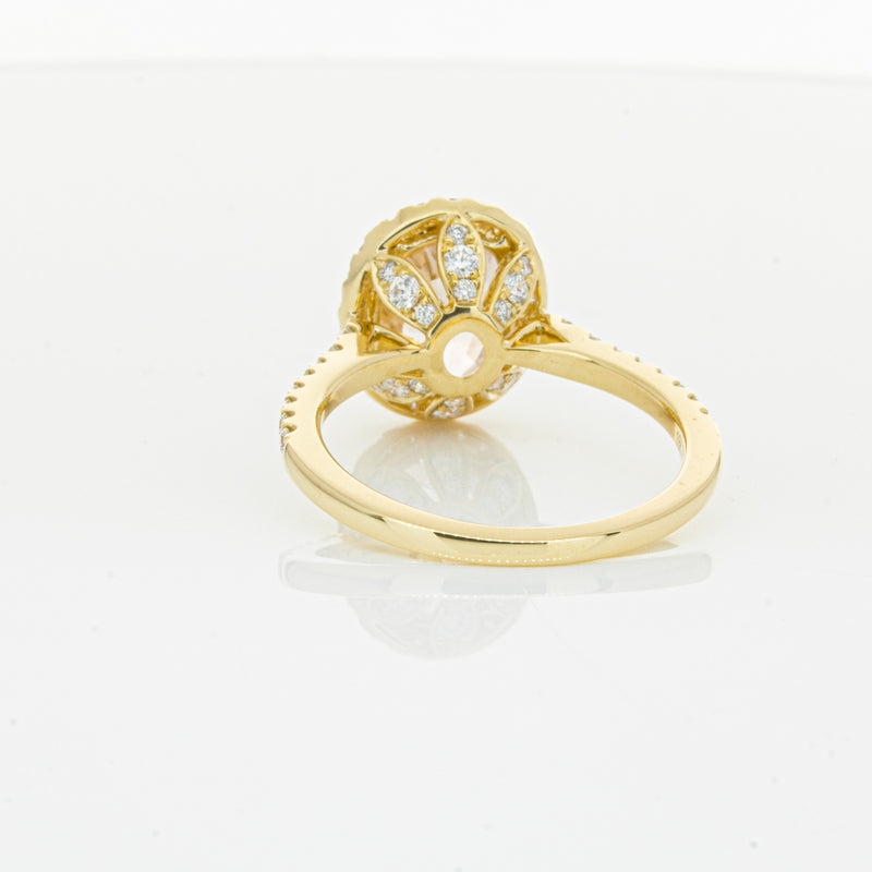 18ct Yellow Gold 4.01ct Pink Sapphire & Diamond Sierra Ring-Ring-Walker & Hall