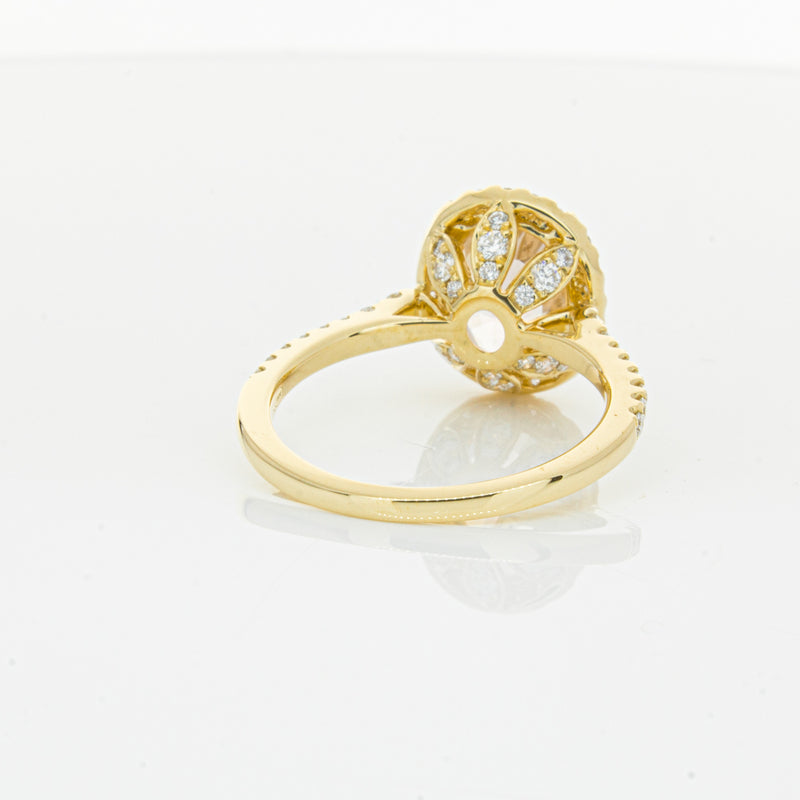 18ct Yellow Gold 4.01ct Pink Sapphire & Diamond Sierra Ring-Ring-Walker & Hall