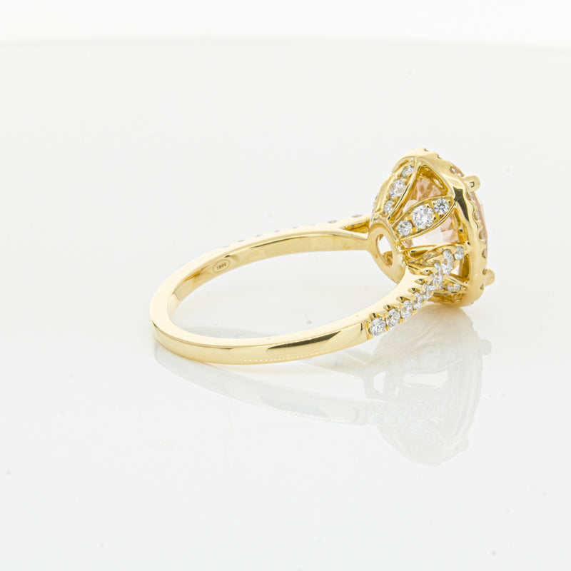 18ct Yellow Gold 4.01ct Pink Sapphire & Diamond Sierra Ring-Ring-Walker & Hall