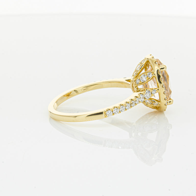 18ct Yellow Gold 4.01ct Pink Sapphire & Diamond Sierra Ring-Ring-Walker & Hall