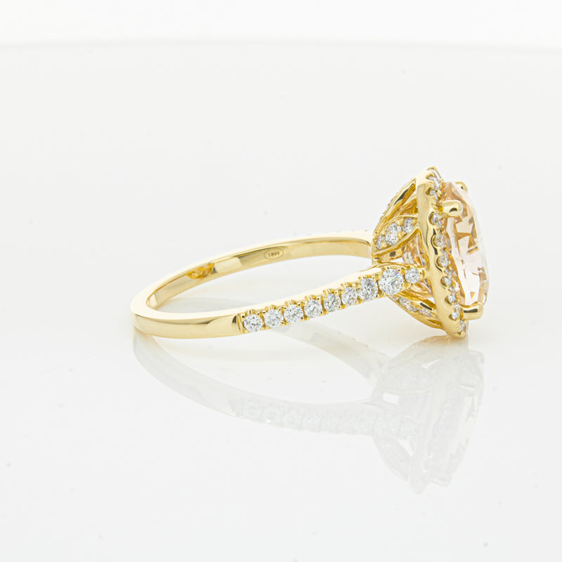 18ct Yellow Gold 4.01ct Pink Sapphire & Diamond Sierra Ring-Ring-Walker & Hall