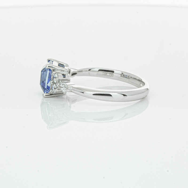 18ct White Gold Sapphire & Diamond Oriana Ring-Ring-Walker & Hall