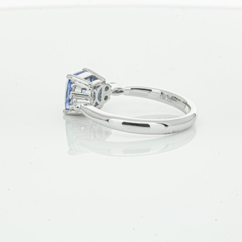 18ct White Gold Sapphire & Diamond Oriana Ring-Ring-Walker & Hall