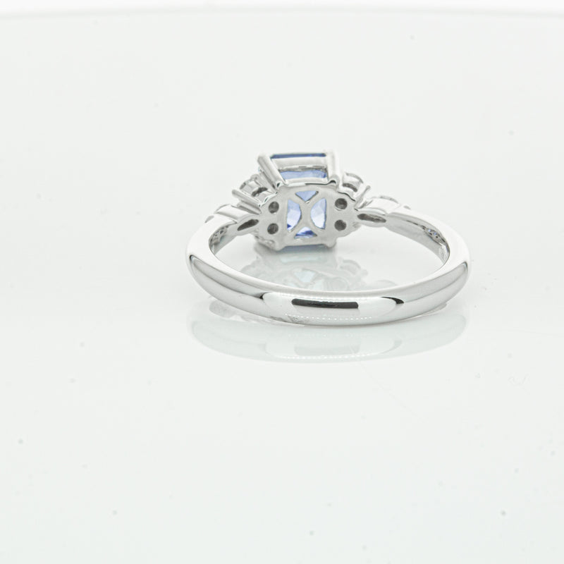 18ct White Gold Sapphire & Diamond Oriana Ring-Ring-Walker & Hall