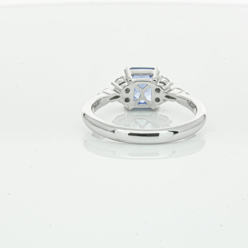 18ct White Gold Sapphire & Diamond Oriana Ring-Ring-Walker & Hall