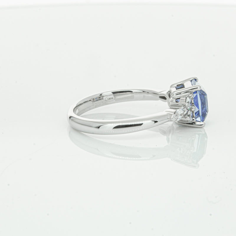 18ct White Gold Sapphire & Diamond Oriana Ring-Ring-Walker & Hall