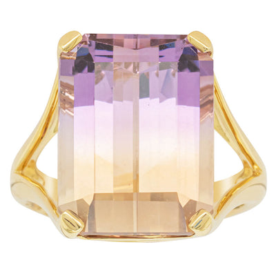 18ct Yellow Gold 12.30ct Ametrine Verona Ring-Ring-Walker & Hall