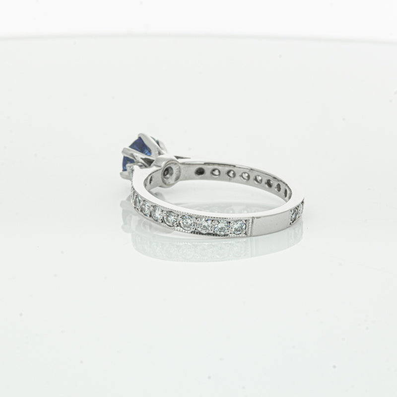 Deja Vu Platinum 1.20ct Sapphire & Diamond Ring-Ring-Walker & Hall