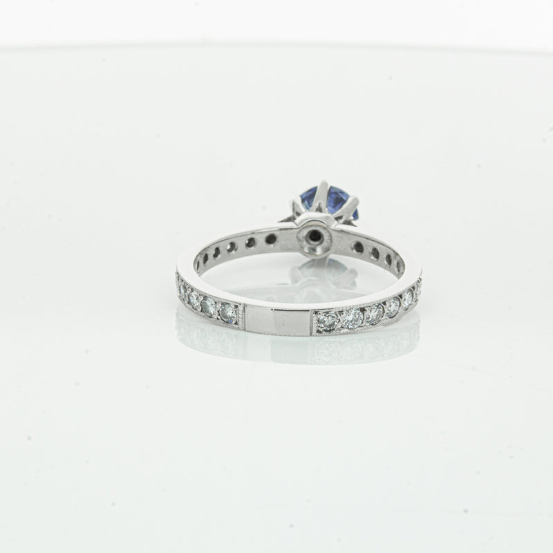 Deja Vu Platinum 1.20ct Sapphire & Diamond Ring-Ring-Walker & Hall