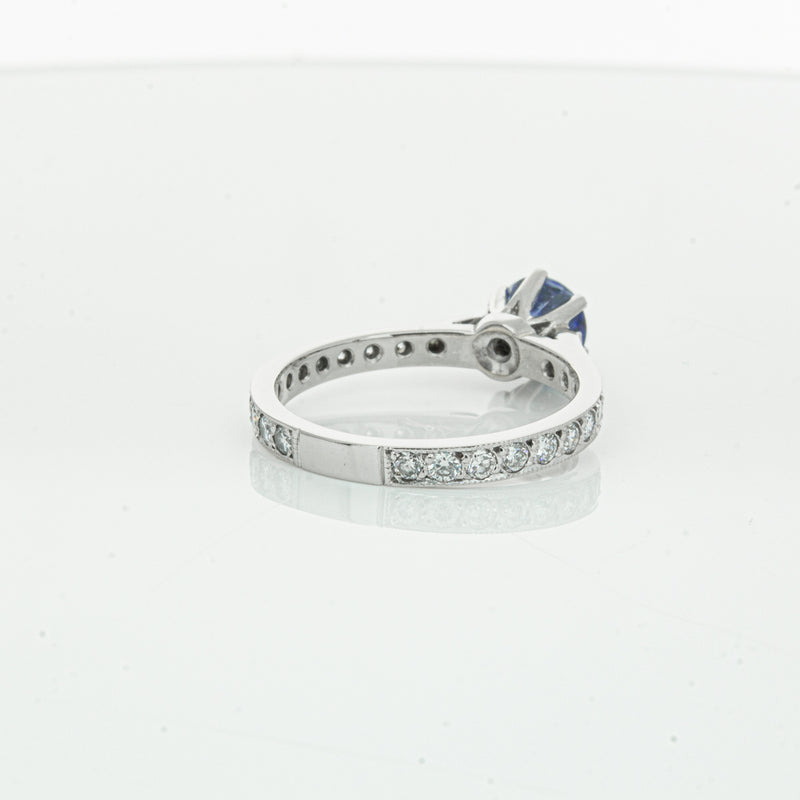 Deja Vu Platinum 1.20ct Sapphire & Diamond Ring-Ring-Walker & Hall