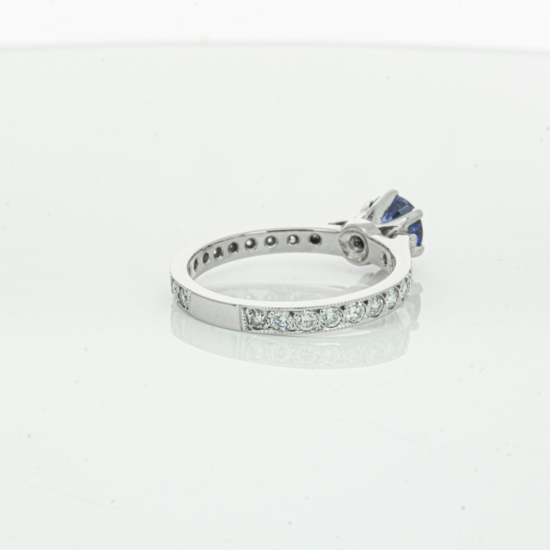 Deja Vu Platinum 1.20ct Sapphire & Diamond Ring-Ring-Walker & Hall