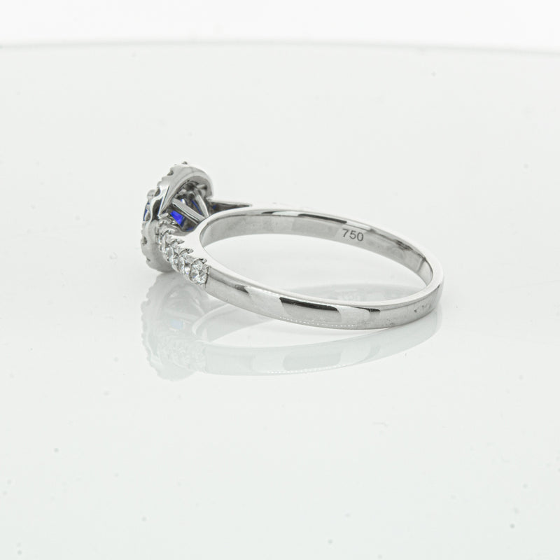 Deja Vu 18ct White Gold .62ct Sapphire & Diamond Ring-Ring-Walker & Hall