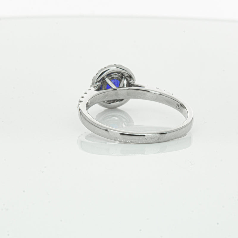 Deja Vu 18ct White Gold .62ct Sapphire & Diamond Ring-Ring-Walker & Hall