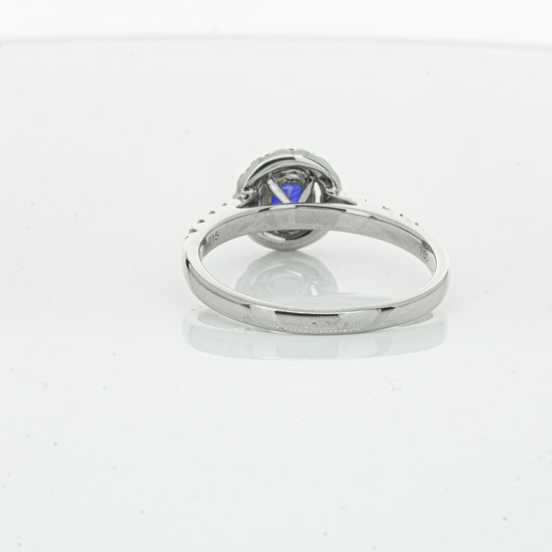 Deja Vu 18ct White Gold .62ct Sapphire & Diamond Ring-Ring-Walker & Hall