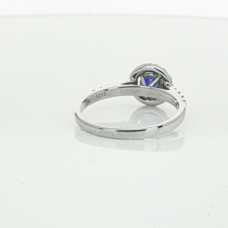 Deja Vu 18ct White Gold .62ct Sapphire & Diamond Ring-Ring-Walker & Hall