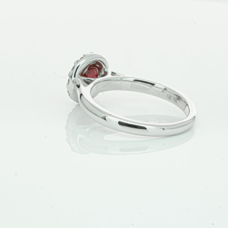 18ct White Gold 1.03ct Ruby & Diamond Eclipse Ring-Ring-Walker & Hall