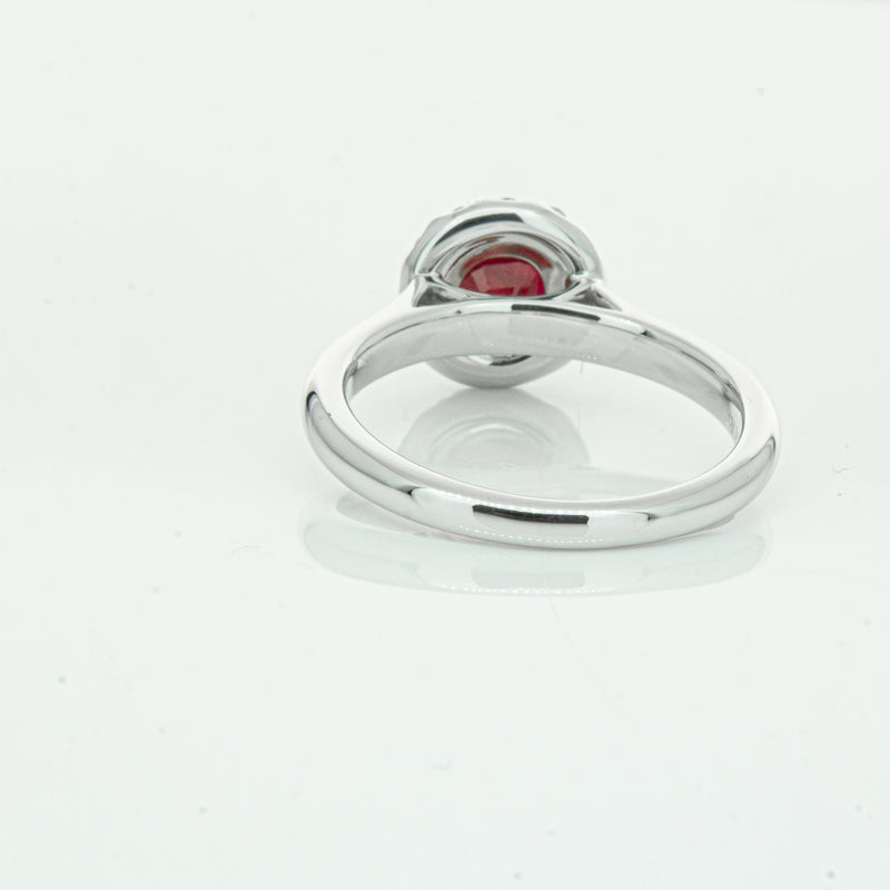 18ct White Gold 1.03ct Ruby & Diamond Eclipse Ring-Ring-Walker & Hall