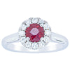 18ct White Gold 1.03ct Ruby & Diamond Eclipse Ring-Ring-Walker & Hall