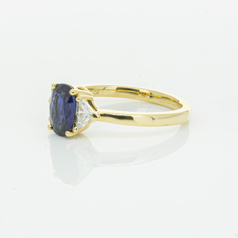 18ct Yellow Gold 1.42ct Sapphire & Diamond Ring-Ring-Walker & Hall