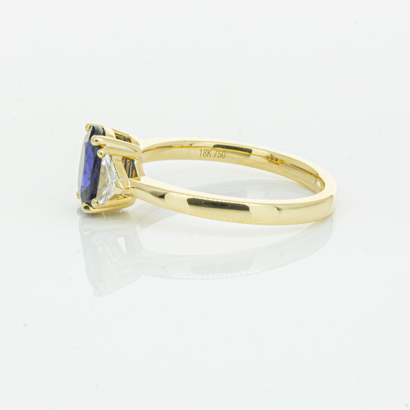 18ct Yellow Gold 1.42ct Sapphire & Diamond Ring-Ring-Walker & Hall