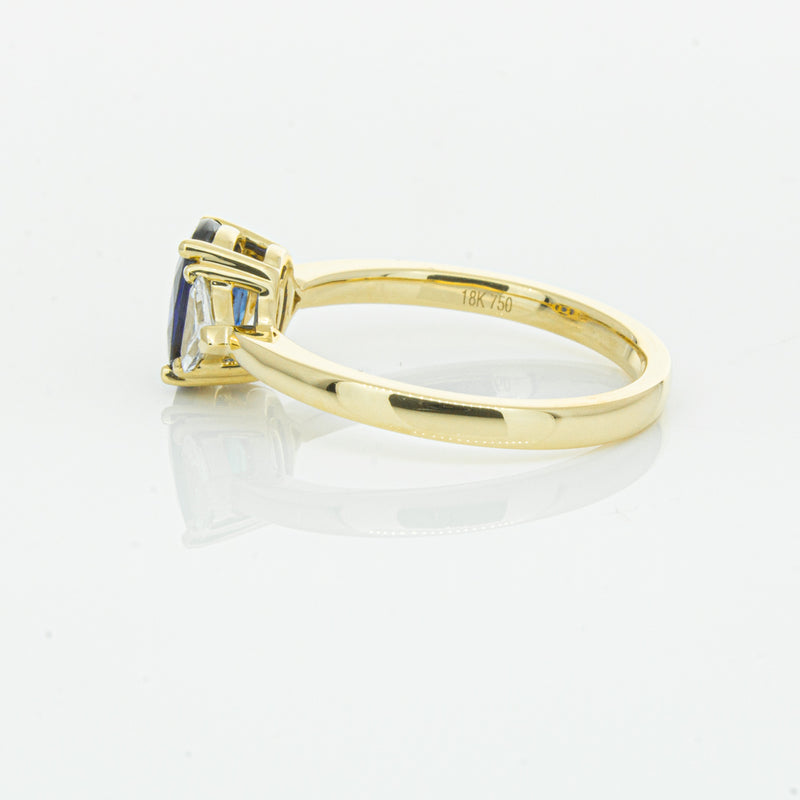 18ct Yellow Gold 1.42ct Sapphire & Diamond Ring-Ring-Walker & Hall
