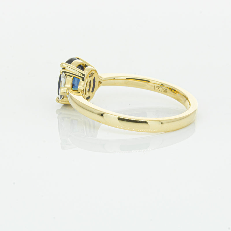 18ct Yellow Gold 1.42ct Sapphire & Diamond Ring-Ring-Walker & Hall