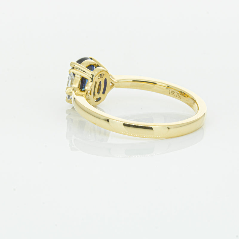 18ct Yellow Gold 1.42ct Sapphire & Diamond Ring-Ring-Walker & Hall