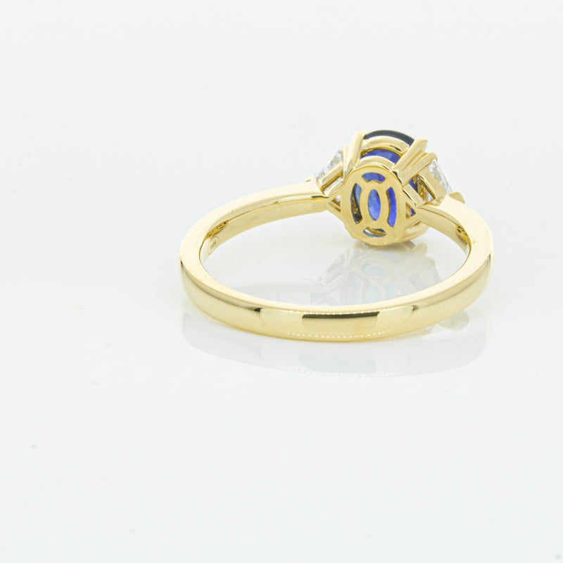 18ct Yellow Gold 1.42ct Sapphire & Diamond Ring-Ring-Walker & Hall