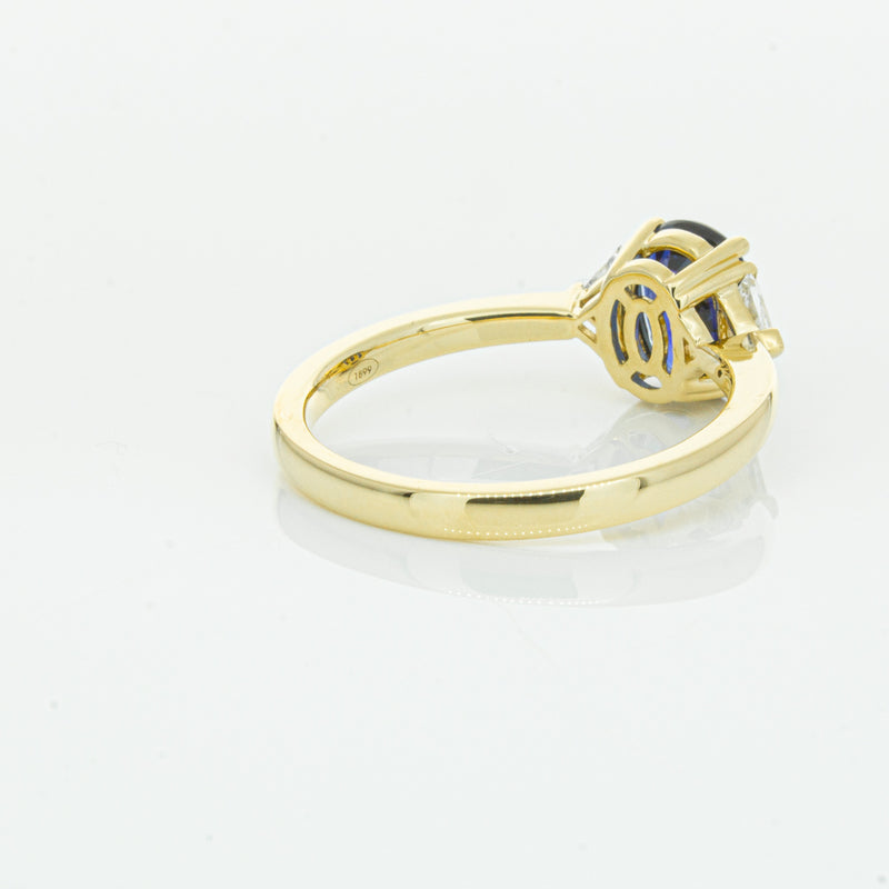 18ct Yellow Gold 1.42ct Sapphire & Diamond Ring-Ring-Walker & Hall
