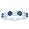 18ct White Gold .88ct Sapphire & Diamond Panorama Ring-Ring-Walker & Hall