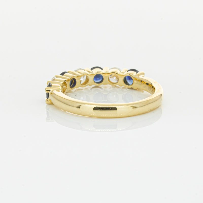 18ct Yellow Gold .85ct Sapphire & Diamond Panorama Ring-Ring-Walker & Hall