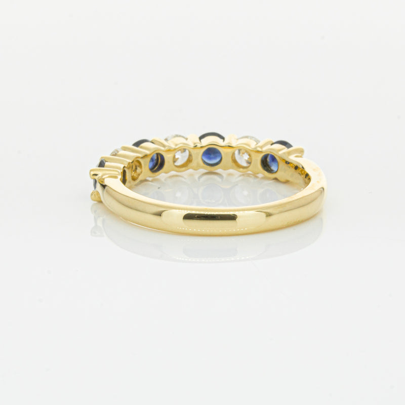 18ct Yellow Gold .85ct Sapphire & Diamond Panorama Ring-Ring-Walker & Hall