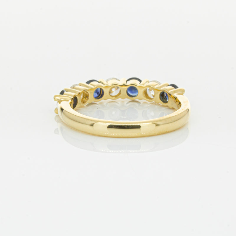 18ct Yellow Gold .85ct Sapphire & Diamond Panorama Ring-Ring-Walker & Hall