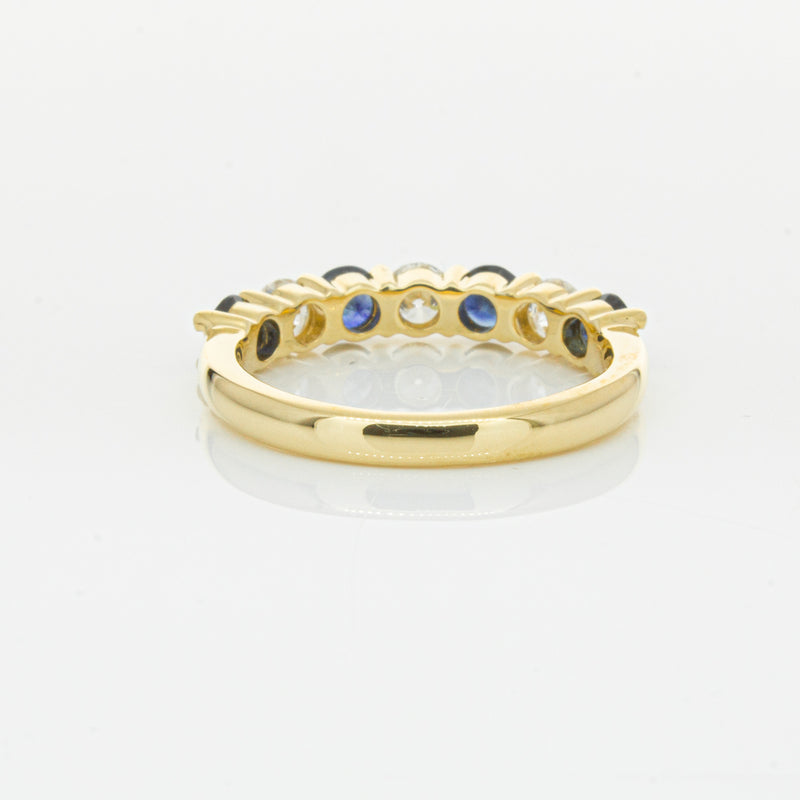 18ct Yellow Gold .85ct Sapphire & Diamond Panorama Ring-Ring-Walker & Hall
