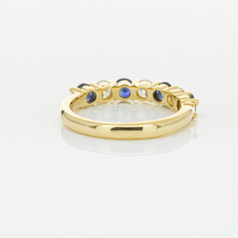 18ct Yellow Gold .85ct Sapphire & Diamond Panorama Ring-Ring-Walker & Hall