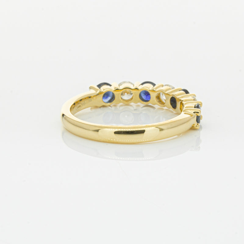 18ct Yellow Gold .85ct Sapphire & Diamond Panorama Ring-Ring-Walker & Hall