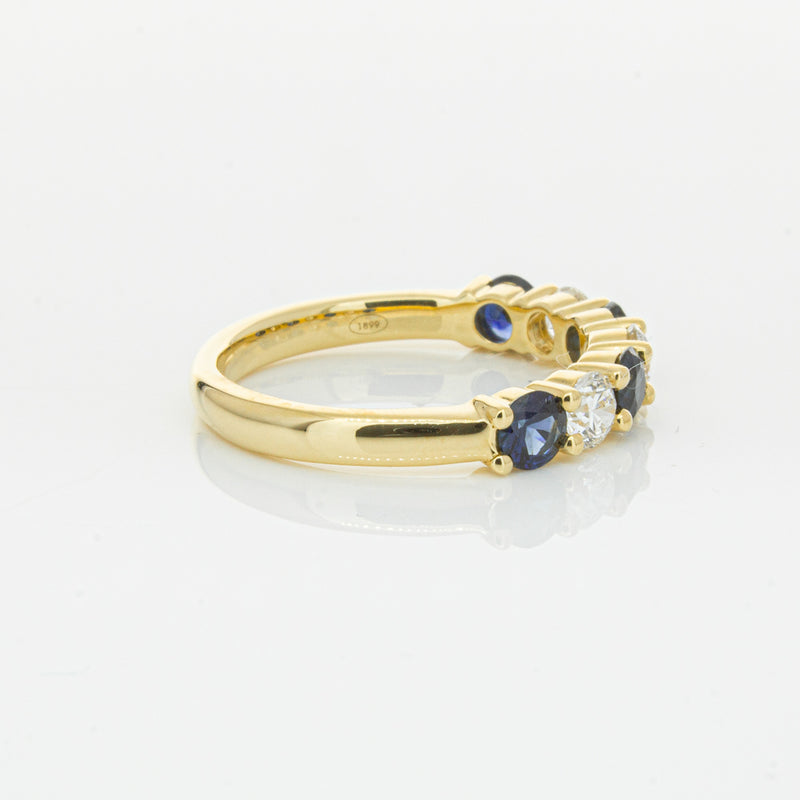 18ct Yellow Gold .85ct Sapphire & Diamond Panorama Ring-Ring-Walker & Hall