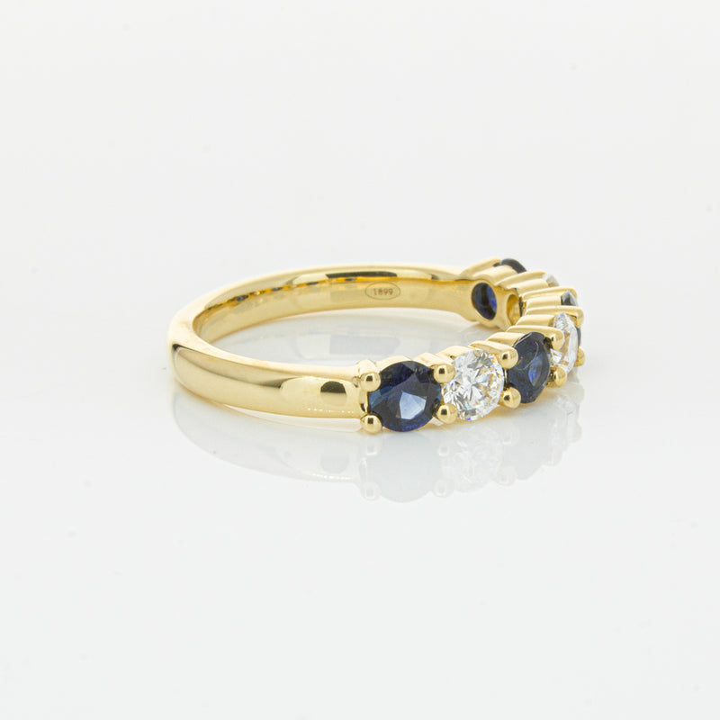 18ct Yellow Gold .85ct Sapphire & Diamond Panorama Ring-Ring-Walker & Hall
