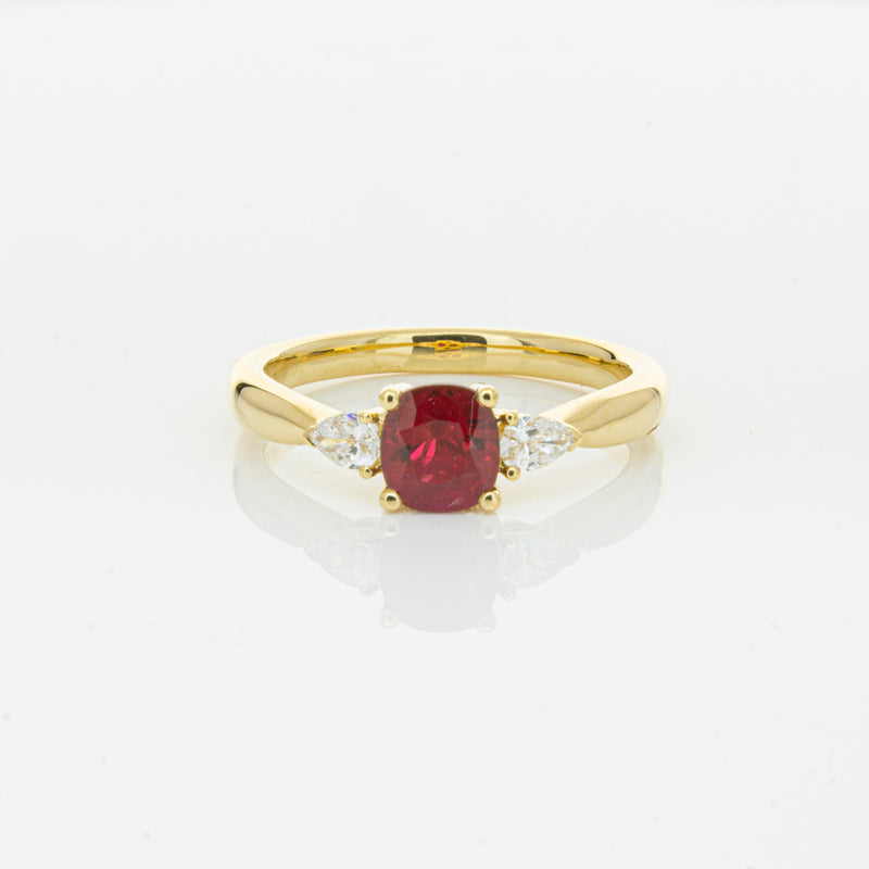 18ct Yellow Gold Ruby & Diamond Ayla Ring-Ring-Walker & Hall